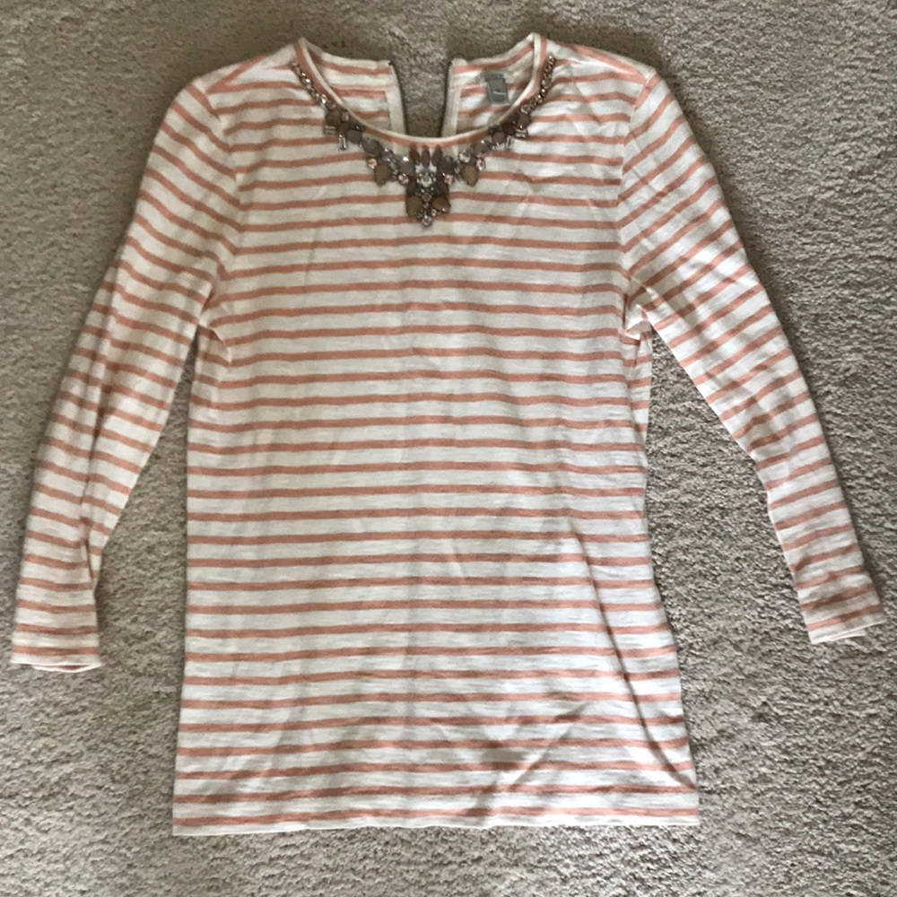 J. Crew Sequin 3/4 Sleeve Top | Size XS
